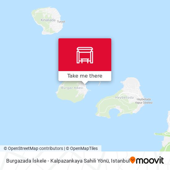 Burgazada İskele - Kalpazankaya Sahili Yönü map