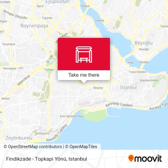 Findikzade - Topkapi Yönü map