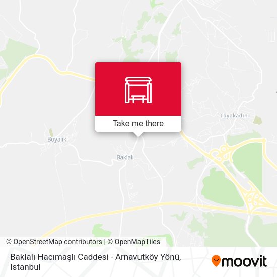 Baklalı Hacımaşlı Caddesi - Arnavutköy Yönü map
