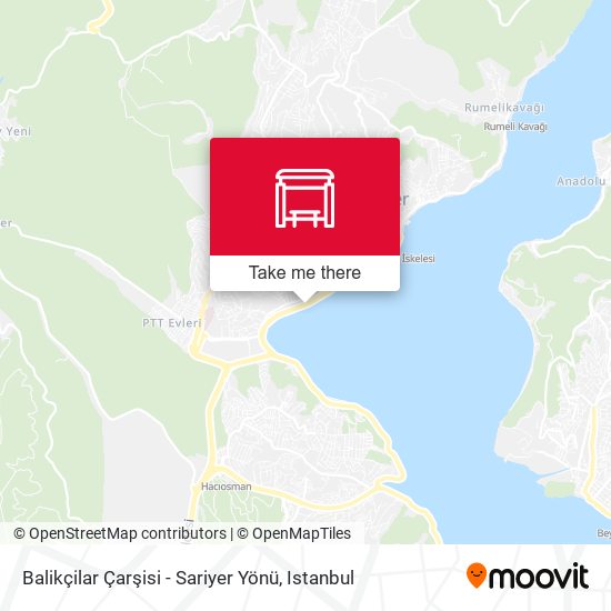 Balikçilar Çarşisi - Sariyer Yönü map