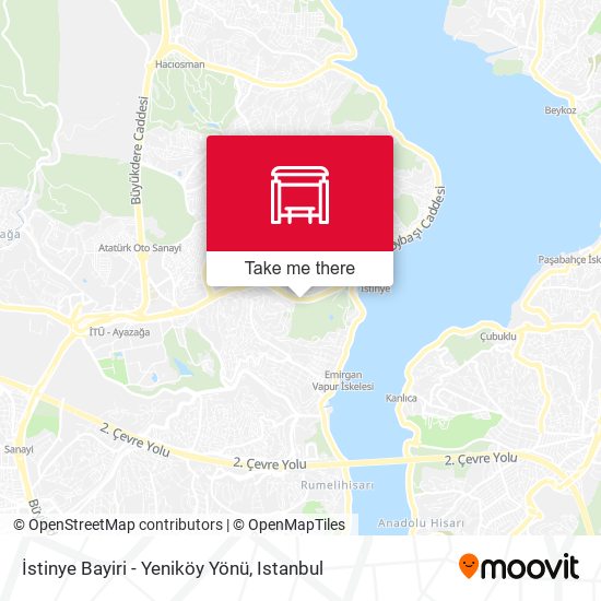 İstinye Bayiri  - Yeniköy Yönü map