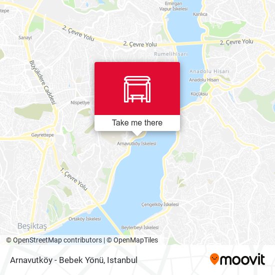 Arnavutköy - Bebek Yönü map