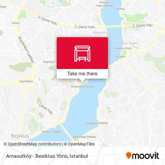 Arnavutköy - Besiktas Yönü map