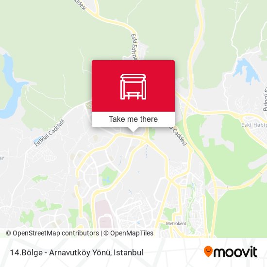 14.Bölge - Arnavutköy Yönü map