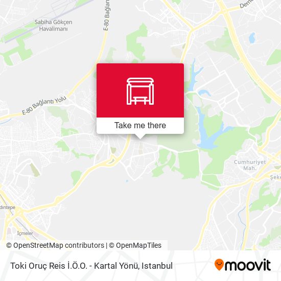 Toki Oruç Reis İ.Ö.O. - Kartal Yönü map
