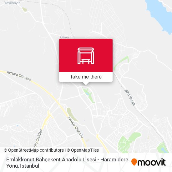 Emlakkonut Bahçekent Anadolu Lisesi - Haramidere Yönü map