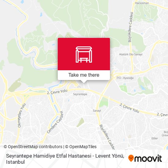 Seyrantepe Hamidiye Etfal Hastanesi - Levent Yönü map