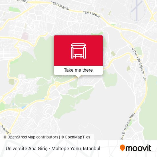 Üniversite Ana Giriş - Maltepe Yönü map