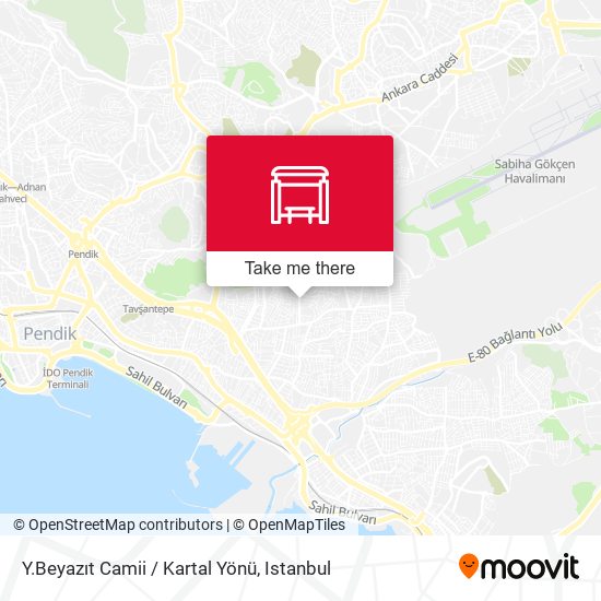 Y.Beyazıt Camii / Kartal Yönü map