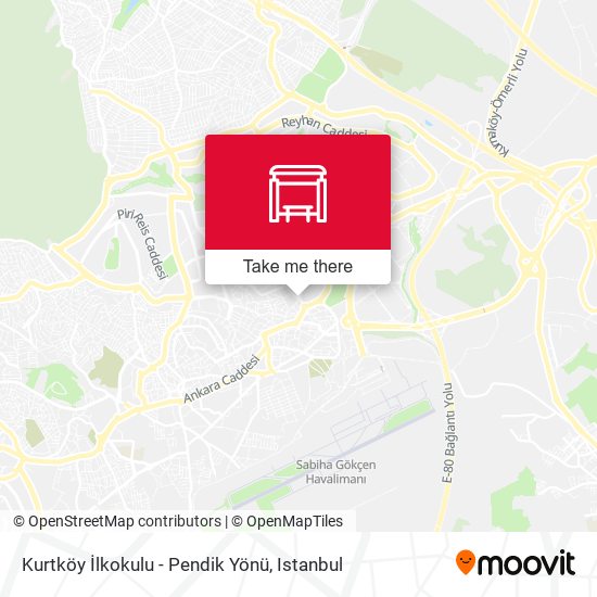 Kurtköy İlkokulu - Pendik Yönü map