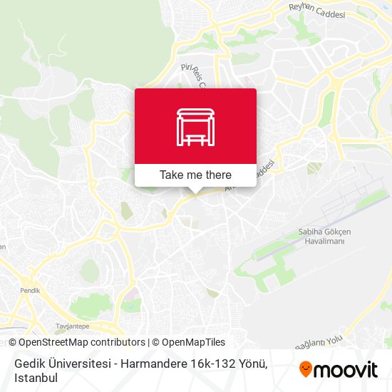Gedik Üniversitesi - Harmandere 16k-132 Yönü map