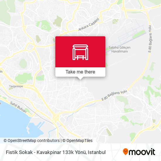 Fistik Sokak - Kavakpinar  133k Yönü map