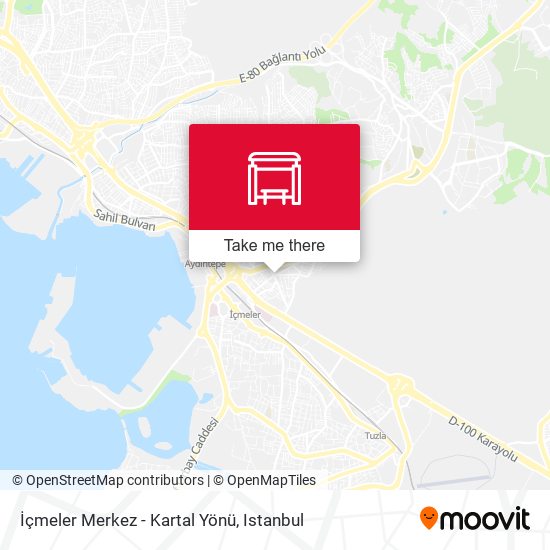 İçmeler Merkez - Kartal Yönü map