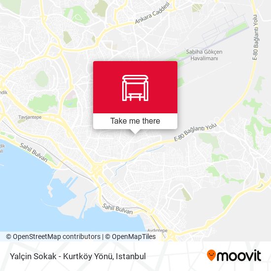 Yalçin Sokak - Kurtköy Yönü map