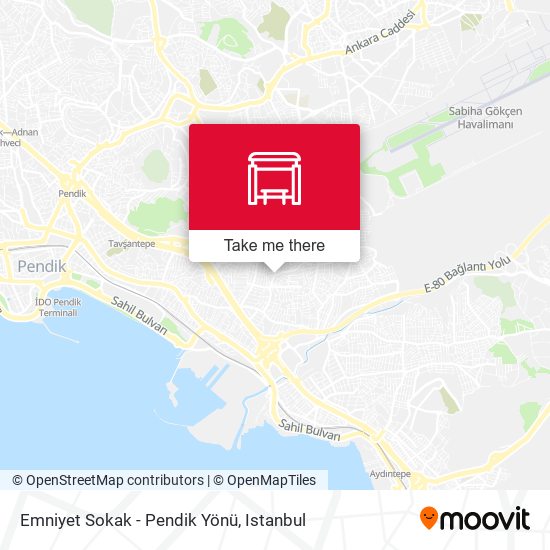 Emniyet Sokak - Pendik Yönü map