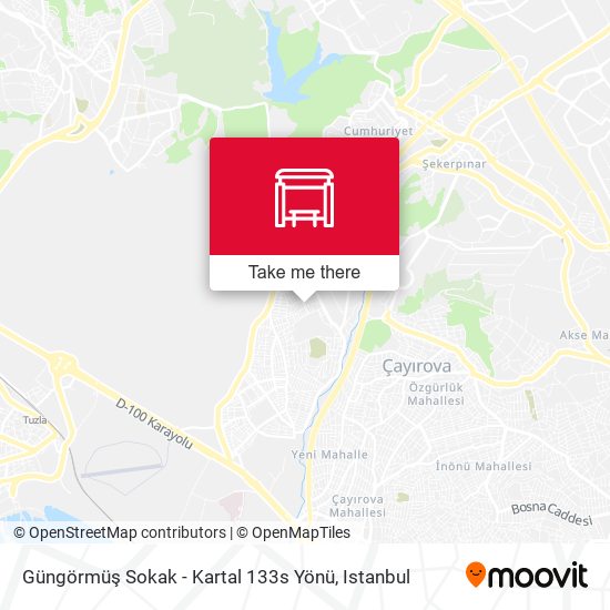 Güngörmüş  Sokak - Kartal 133s Yönü map