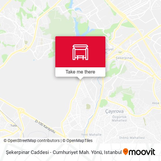 Şekerpinar Caddesi - Cumhuriyet Mah. Yönü map