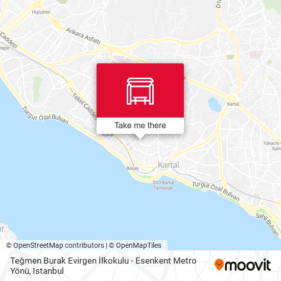 Teğmen Burak Evirgen İlkokulu - Esenkent Metro Yönü map