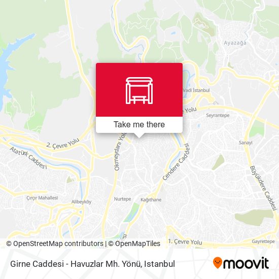 Girne Caddesi - Havuzlar Mh. Yönü map