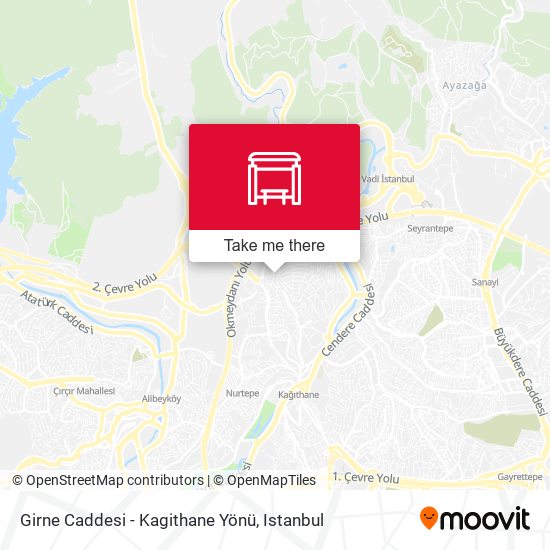 Girne Caddesi - Kagithane Yönü map