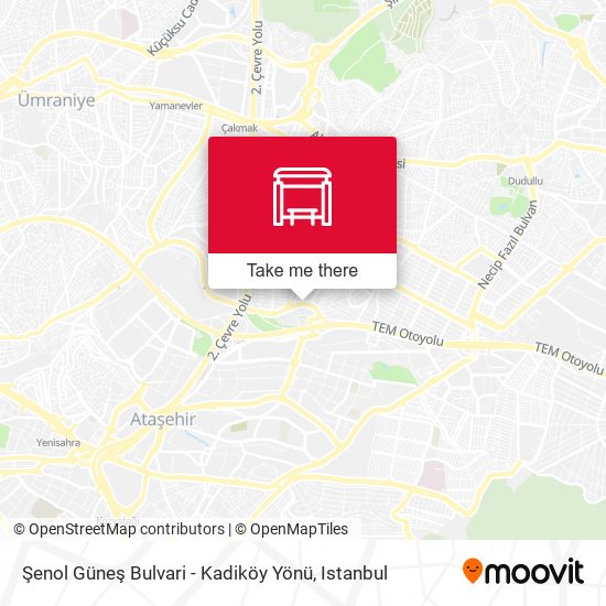 Şenol Güneş Bulvari - Kadiköy Yönü map