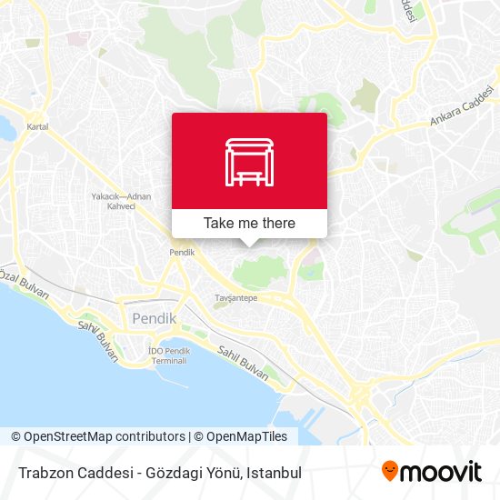 Trabzon Caddesi - Gözdagi Yönü map