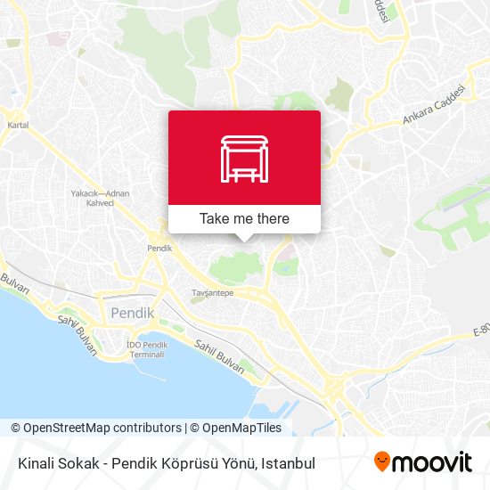 Kinali Sokak - Pendik Köprüsü Yönü map
