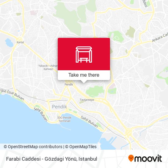 Farabi Caddesi - Gözdagi Yönü map