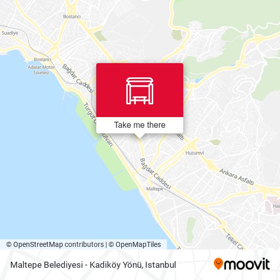 Maltepe Belediyesi - Kadiköy Yönü map