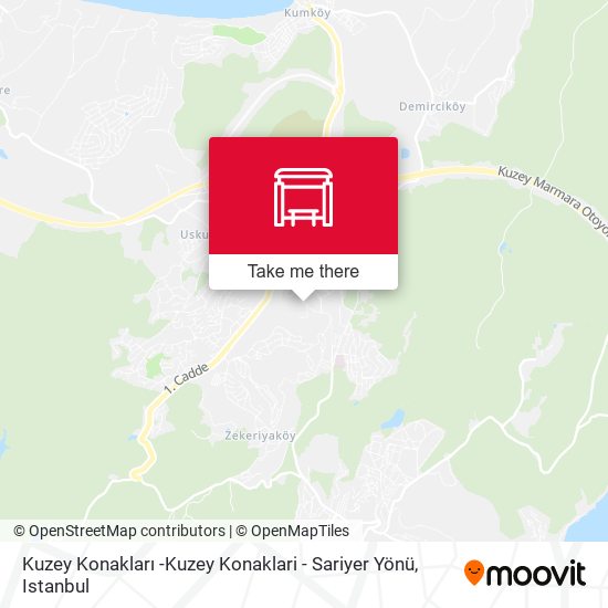 Kuzey Konakları -Kuzey Konaklari - Sariyer Yönü map