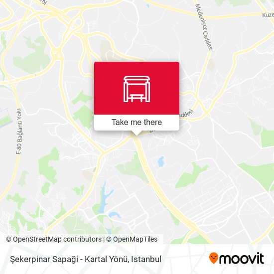 Şekerpinar Sapaği - Kartal Yönü map