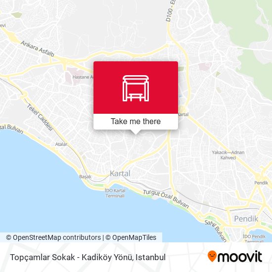 Topçamlar Sokak - Kadiköy Yönü map
