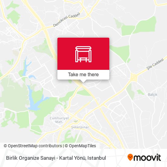 Birlik Organize Sanayi - Kartal Yönü map