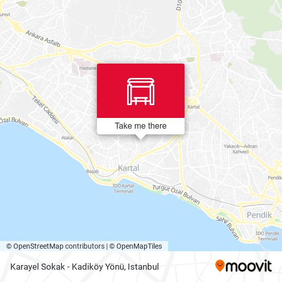 Karayel Sokak - Kadiköy Yönü map