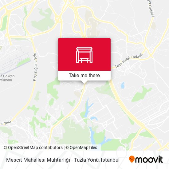 Mescit Mahallesi Muhtarliği  - Tuzla Yönü map