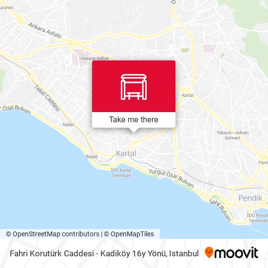 Fahri Korutürk Caddesi - Kadiköy  16y Yönü map