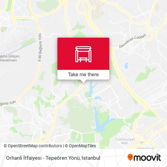 Orhanli İtfaiyesi - Tepeören Yönü map