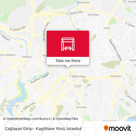 Çağlayan Girişi - Kagithane Yönü map