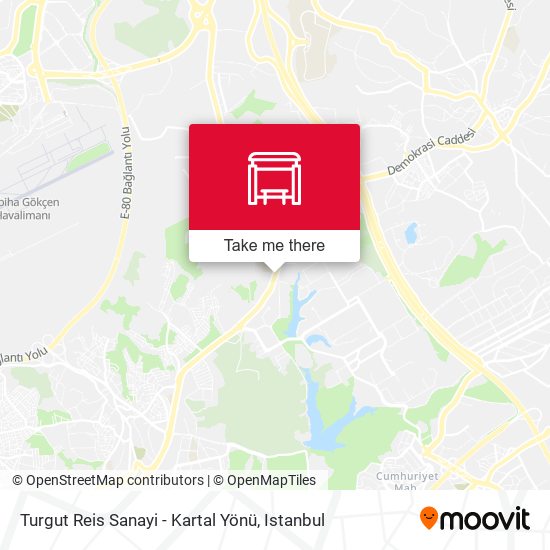 Turgut Reis Sanayi - Kartal Yönü map