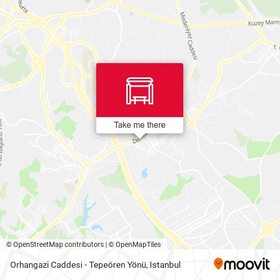 Orhangazi Caddesi - Tepeören Yönü map