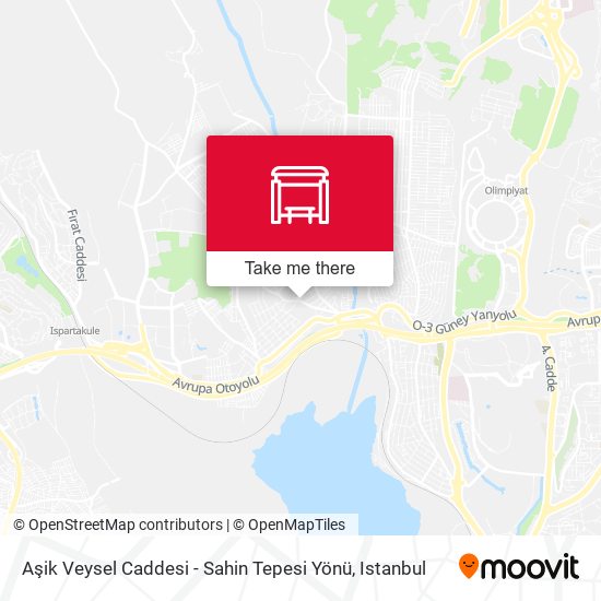 Aşik Veysel Caddesi - Sahin Tepesi Yönü map