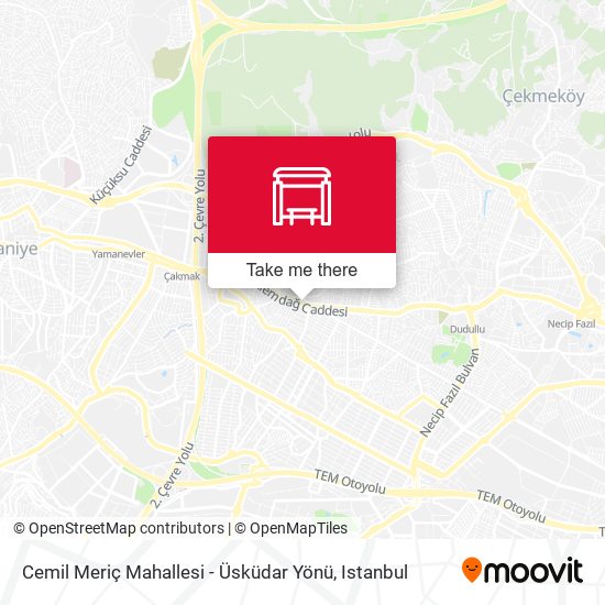 Cemil Meriç Mahallesi - Üsküdar Yönü map