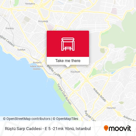 Rüştü Sarp Caddesi - E 5 -21mk Yönü map