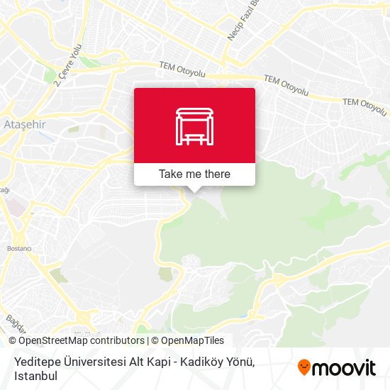 Yeditepe Üniversitesi Alt Kapi - Kadiköy Yönü map