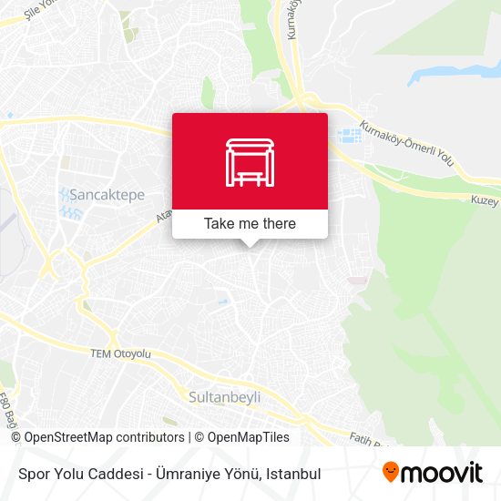 Spor Yolu Caddesi - Ümraniye Yönü map
