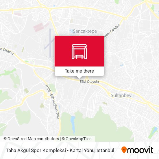 Taha Akgül Spor Kompleksi - Kartal Yönü map