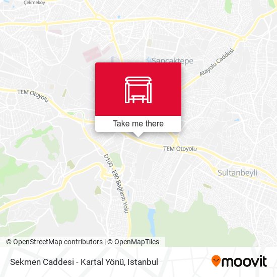 Sekmen Caddesi - Kartal Yönü map