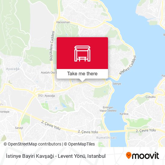 İstinye Bayiri Kavşaği - Levent Yönü map