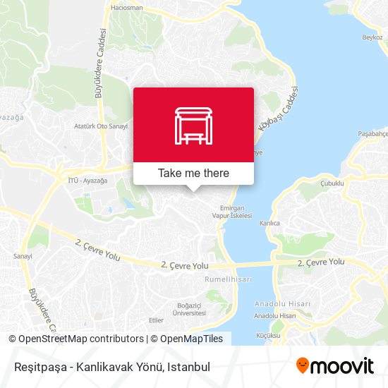 Reşitpaşa - Kanlikavak Yönü map