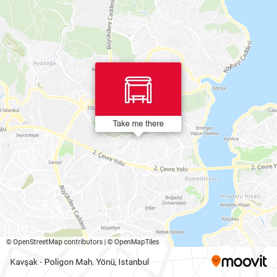 Kavşak - Poligon Mah. Yönü map